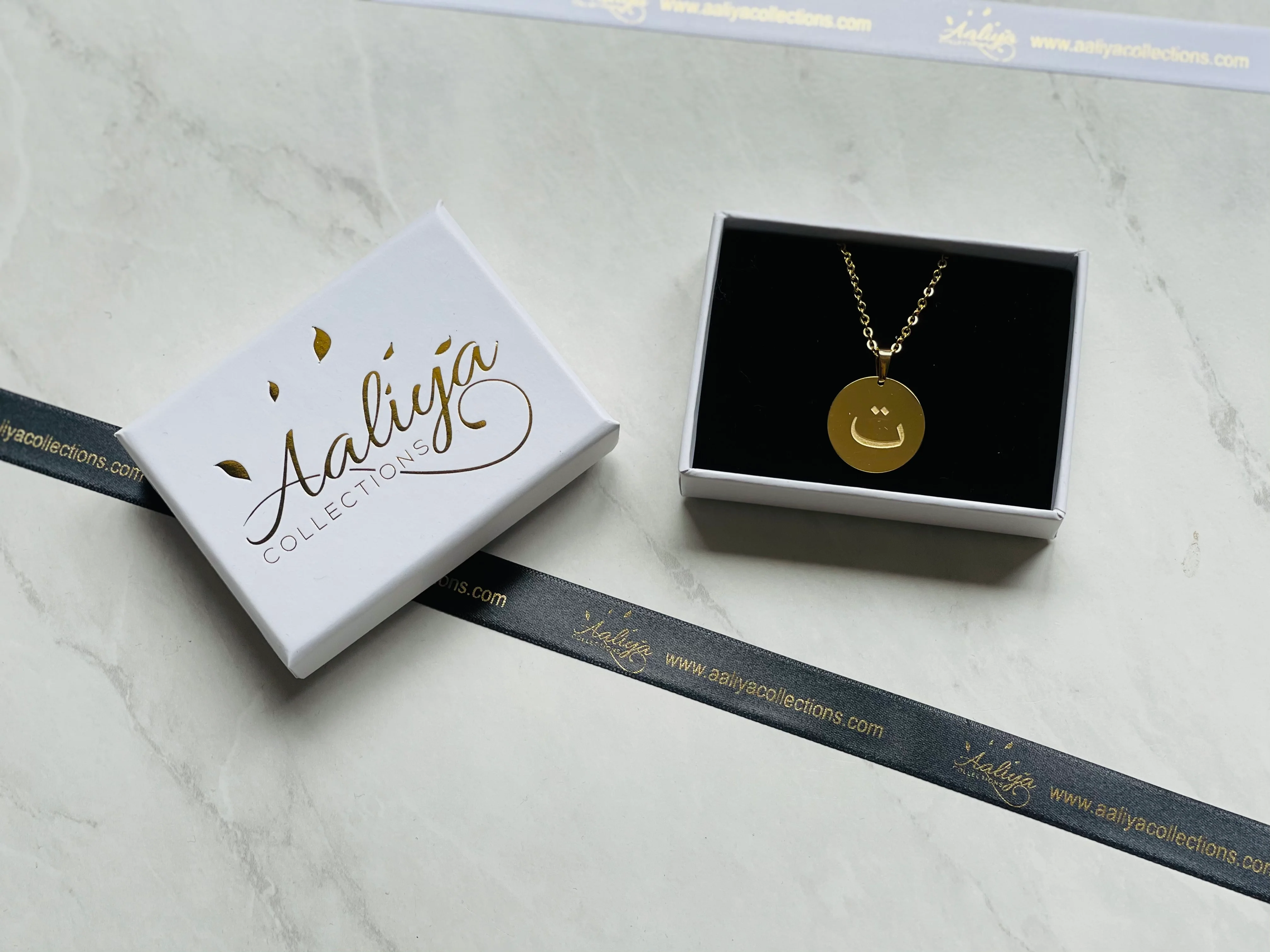 Arabic Initial Pendant Necklace - Image 3