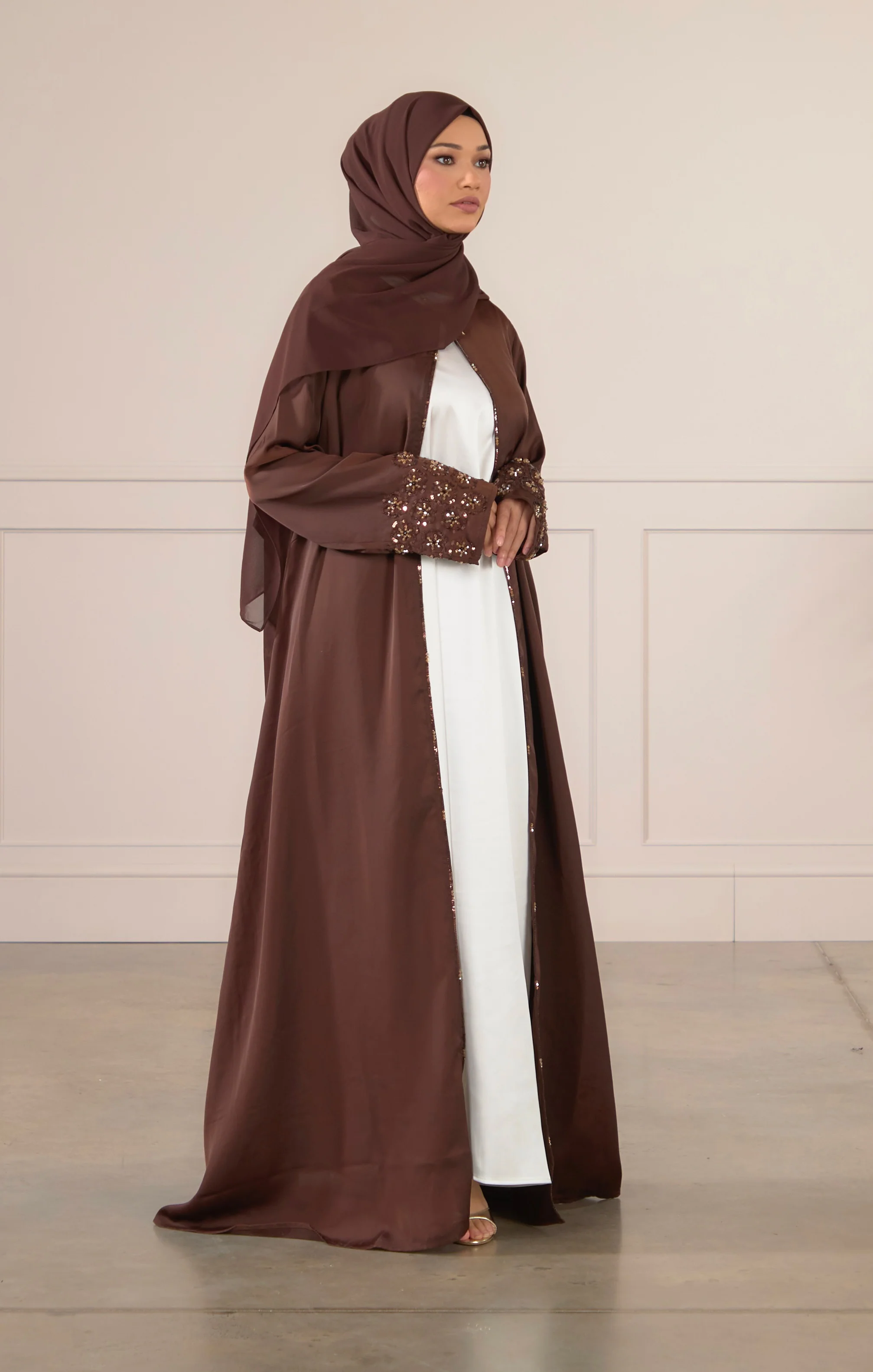 Aseel Abaya - Walnut - Image 2