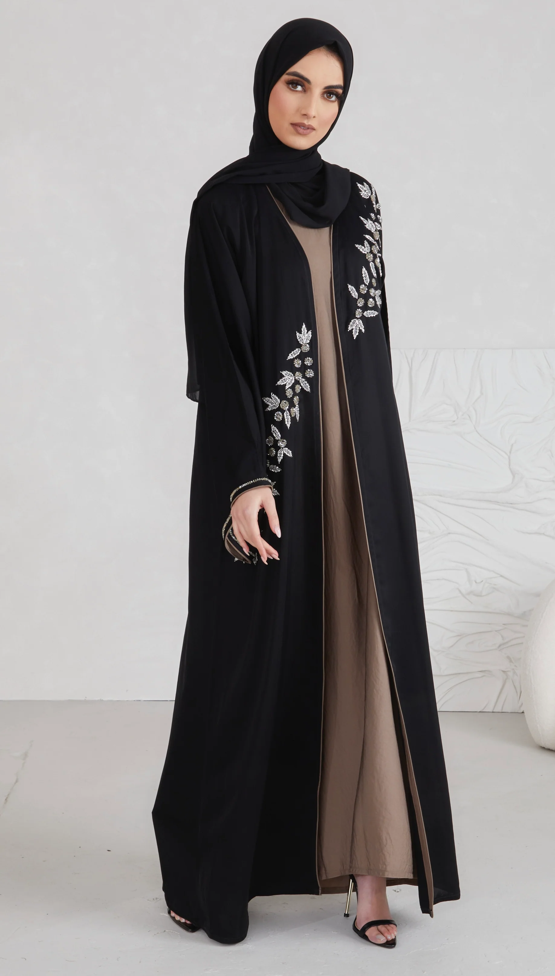 Celine Abaya With Matching Slip - Image 3