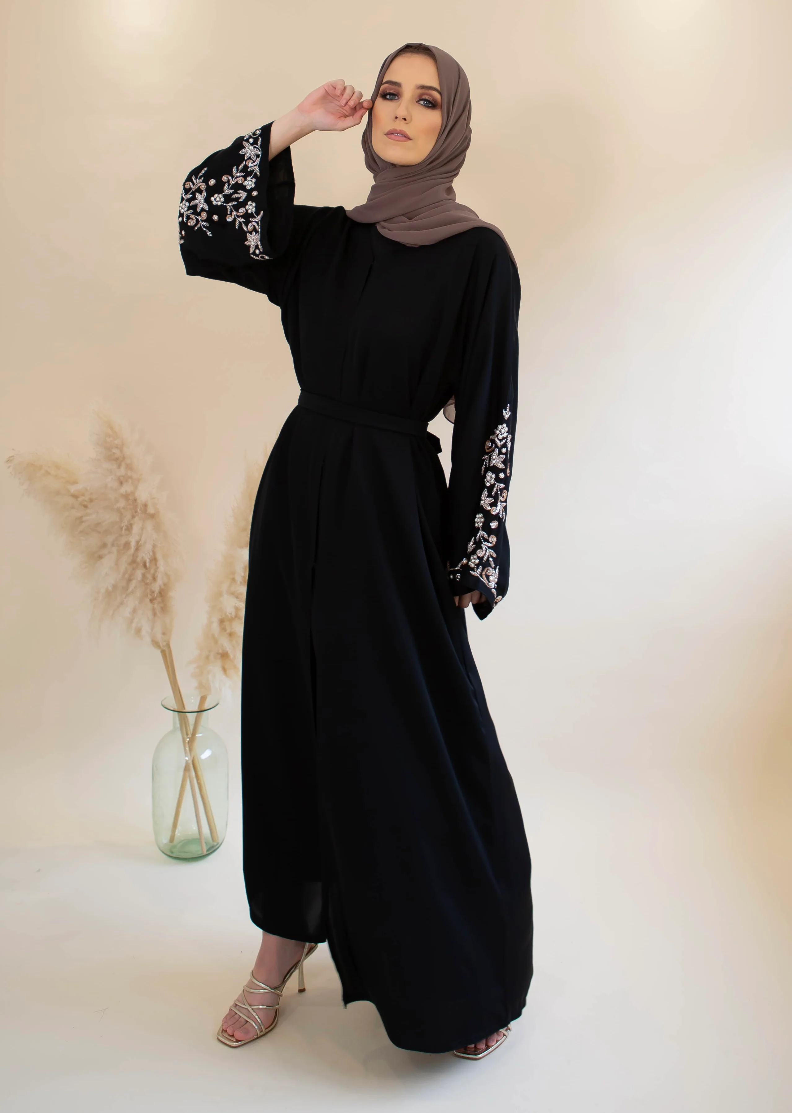 Dana Embellished Sleeve Abaya - Image 6