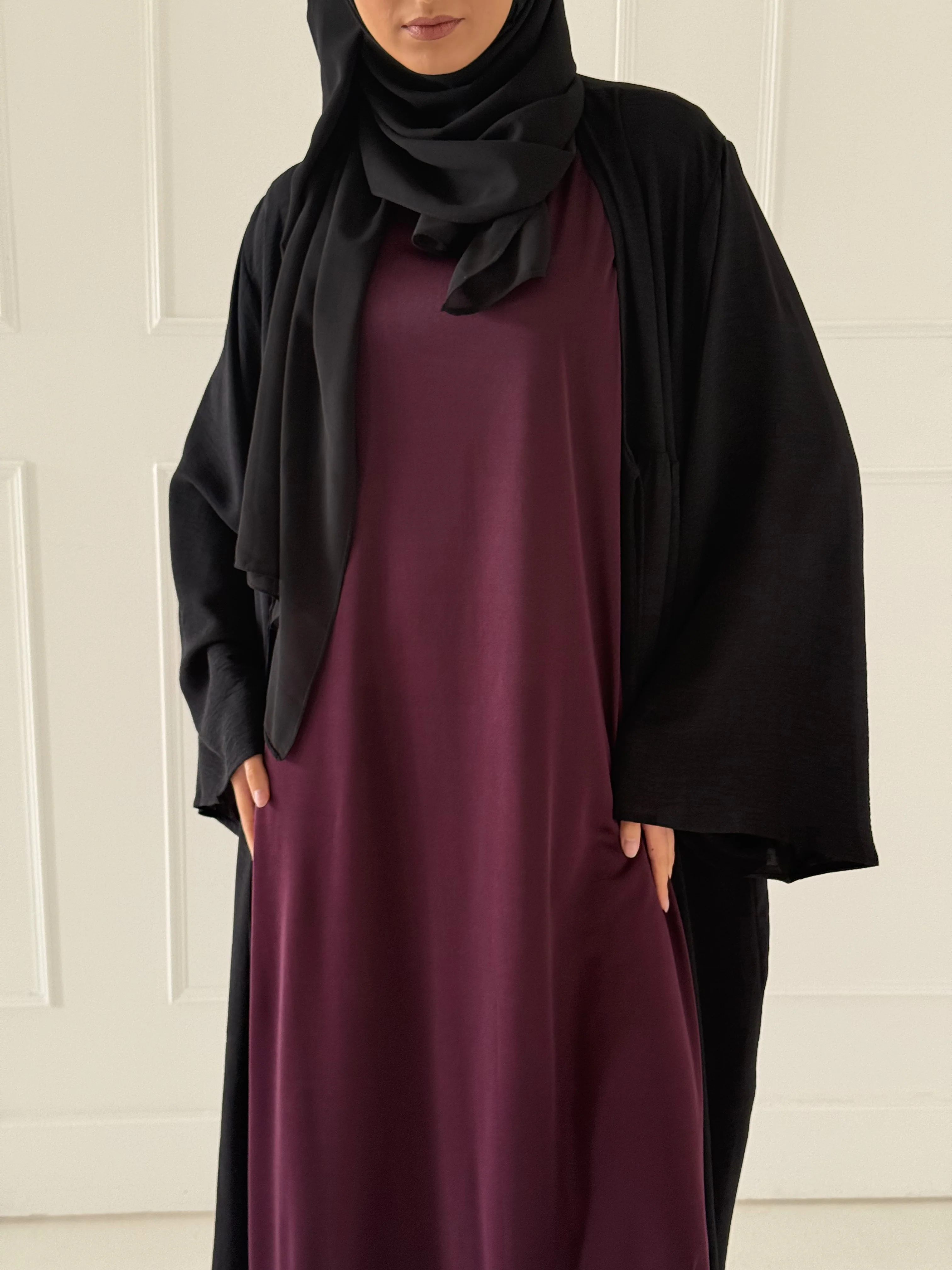 Essential Sleeveless Slip Dress - Plum - Image 3