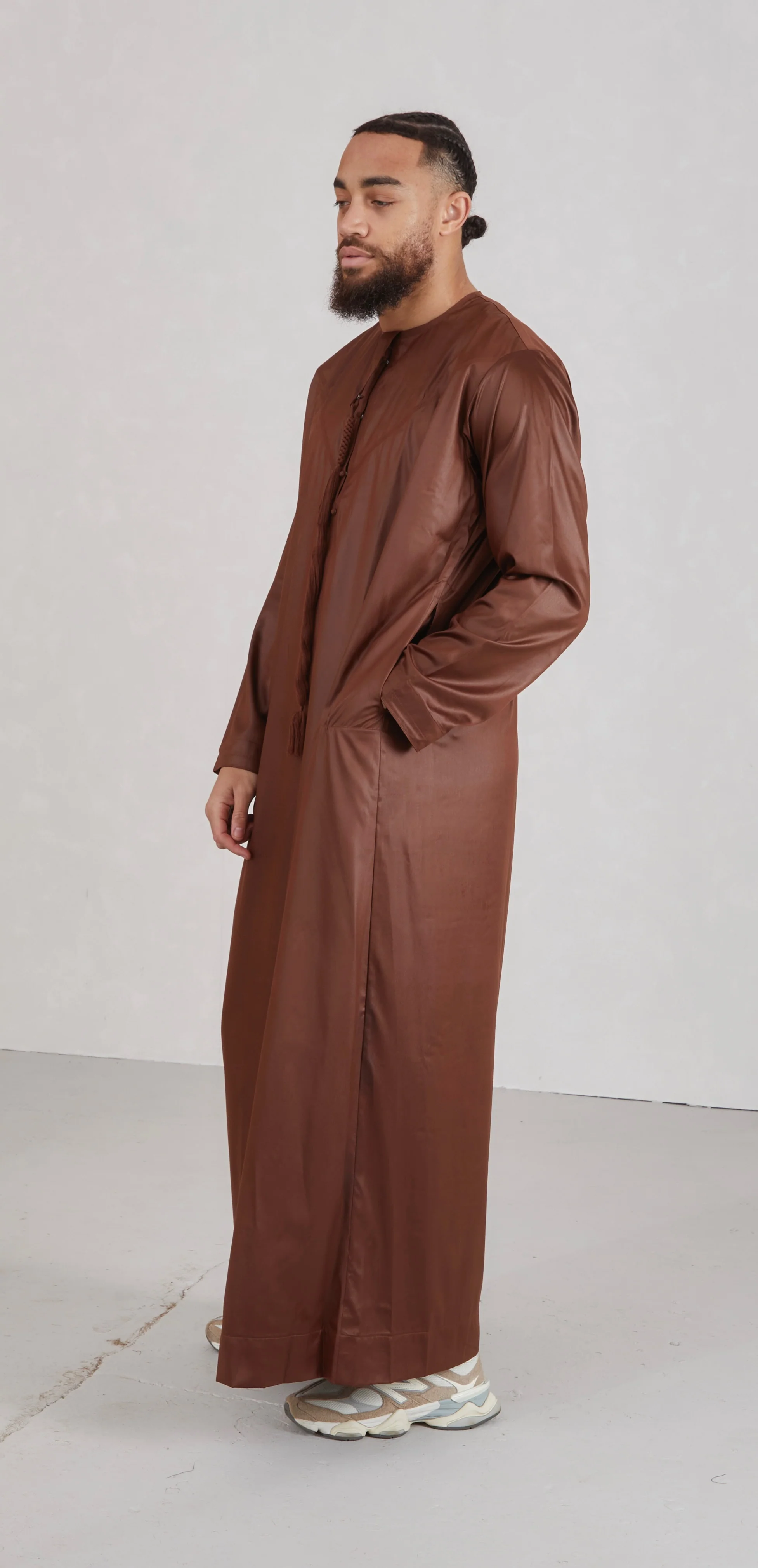 Men's Emirati Thobe - Tan - Image 3