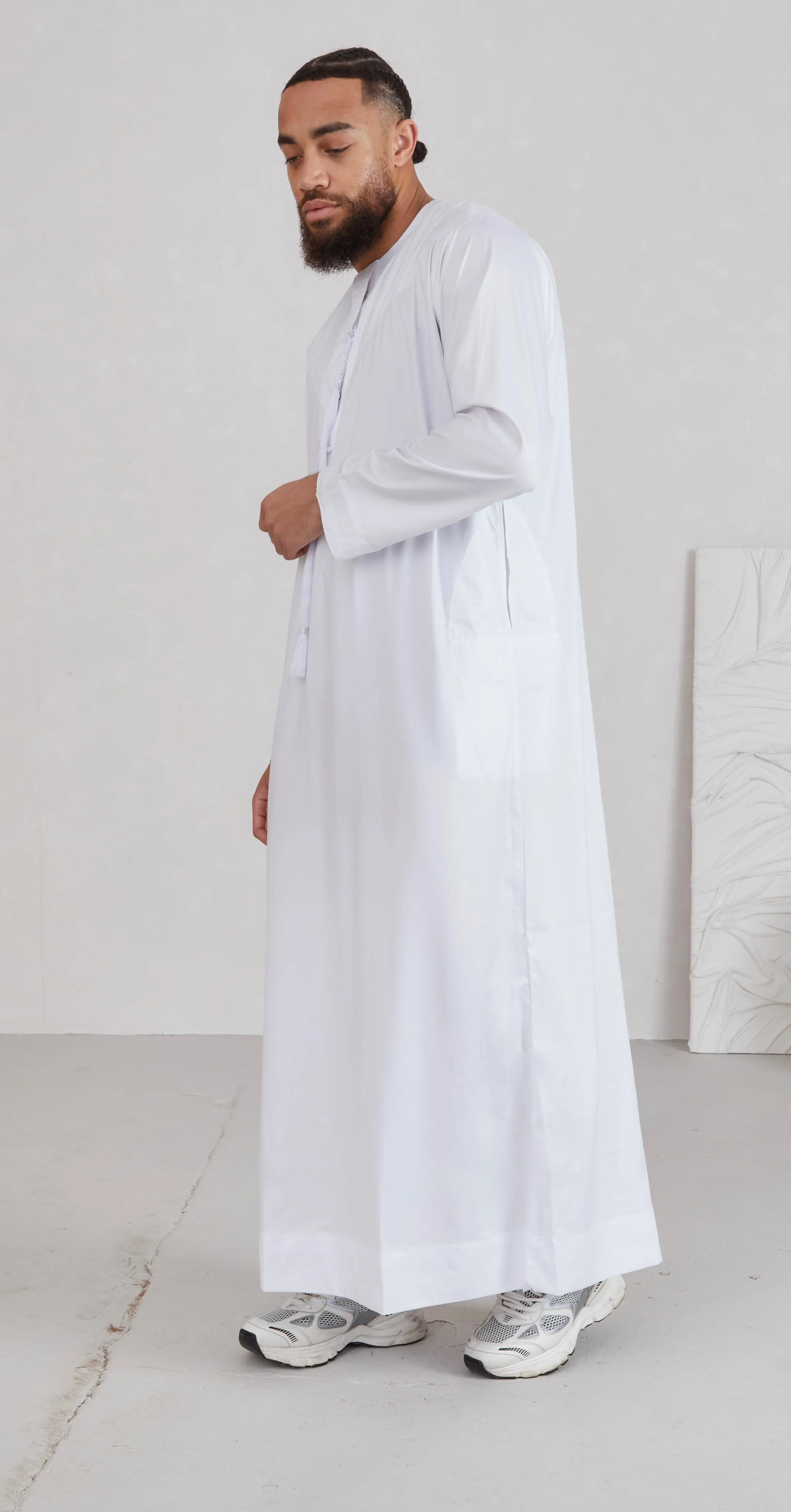 Men's Emirati Thobe - White - Image 3